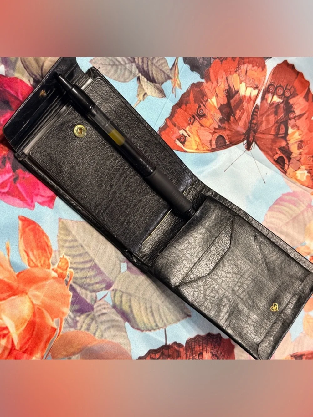 Men's big. Black Leather Card & Key Holder Wallet by 💛Rico